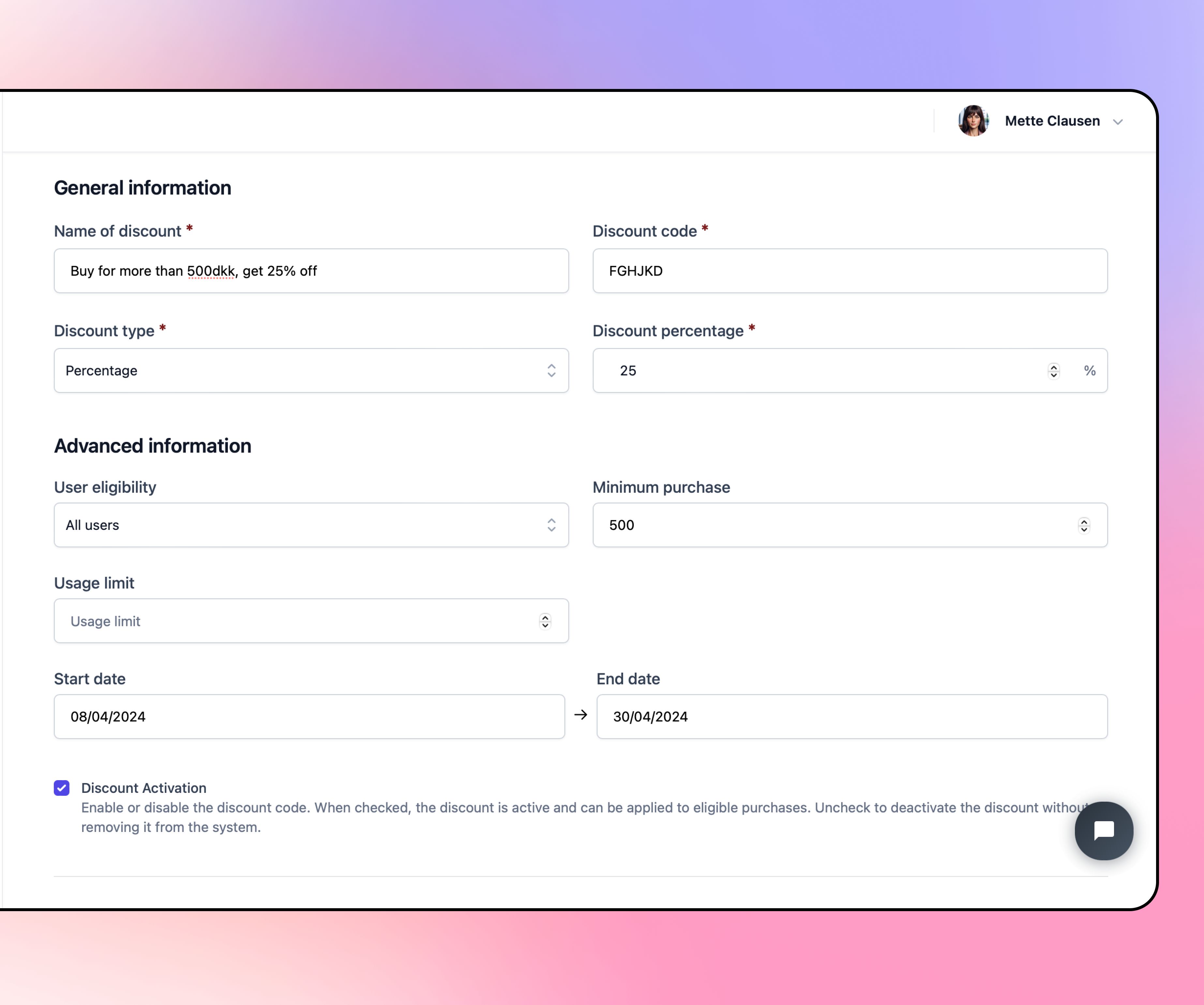 App screenshot